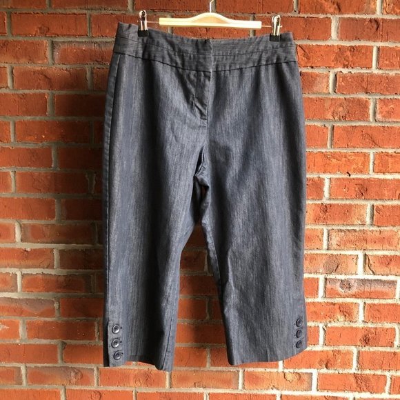 Harve' Bernard Stretch Capri Button Leg Pants - Size‎ 10 - Picture 1 of 9